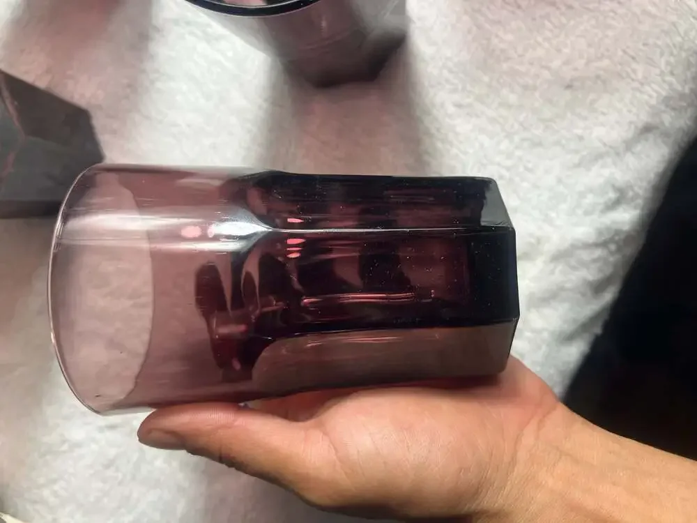 Vintage Libbey Gibraltar Amethyst Purple Glass Tumblers (Set of 6)